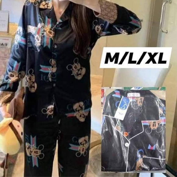 Korean Style Silk Pajama - Picture 1 of 2